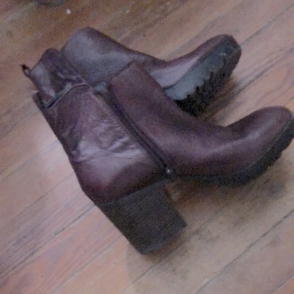 Lucky brand chunky heel leather Ankle boots - Picture 2 of 4